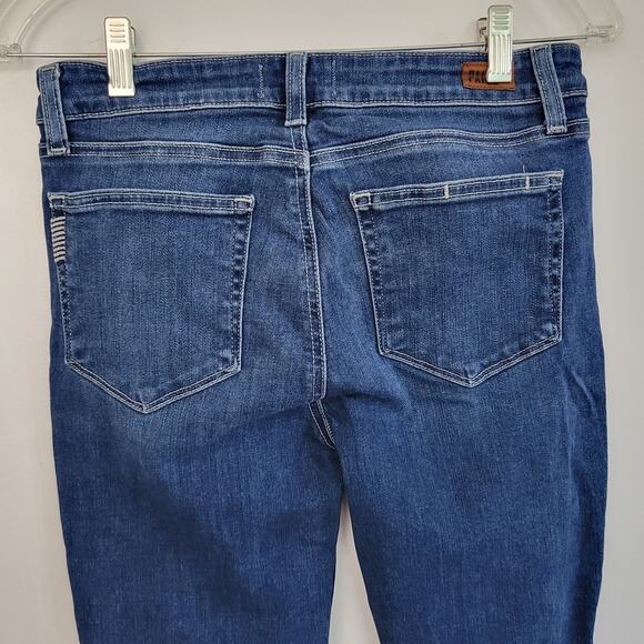 Paige Verdugo Ankle Jeans Queenie Destructed Mid Rise Torn Knee Women 28 - Picture 8 of 13